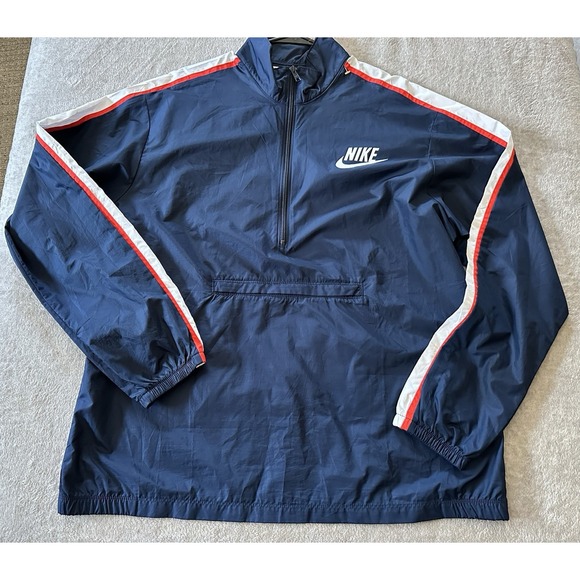 Nike Other - Vintage 2000s Nike Sportswear 1/2 Zip Printed Logo Windbreaker Jacket Size Xl